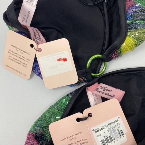 Agent Provocateur Margaritah Sequin Bikini Set NWT $465 - Picture 11 of 12